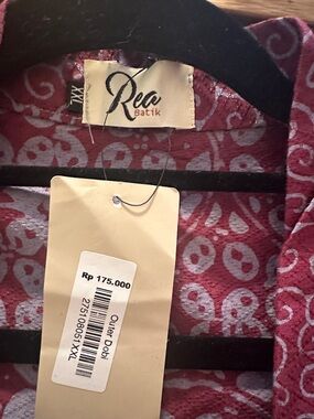 XXL 25” Bust Open Hand Block Printed Long Vest, Beautiful Cotton Msrp 179.00